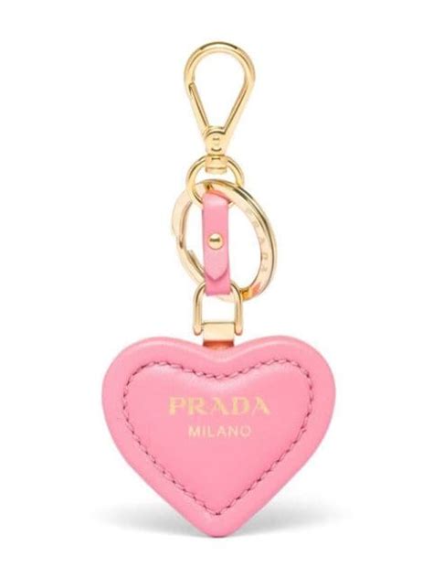 prada heart fur keyring pink and red|Prada Keychains & Keyrings for Women .